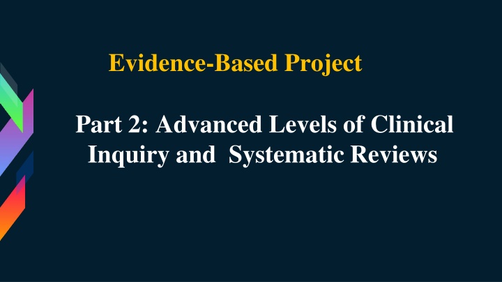 evidence based project n.w