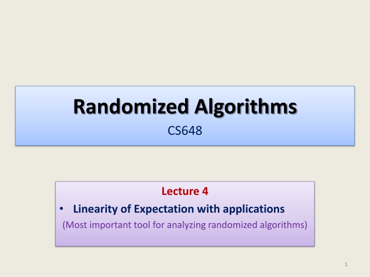 randomized algorithms cs648 n.w