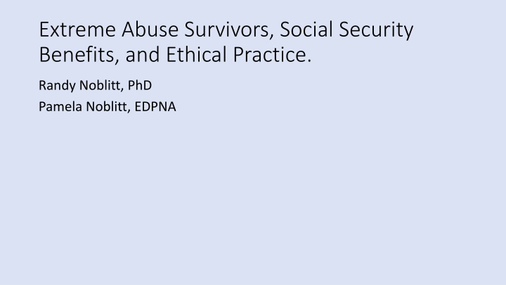 extreme abuse survivors social security benefits n.w