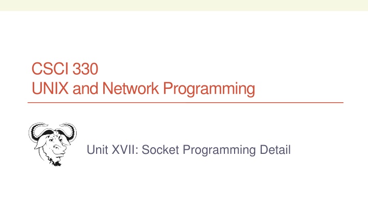 csci 330 unix and network programming n.w