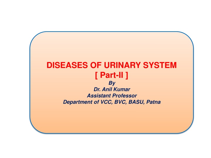 diseases of urinary system part ii by dr anil n.w