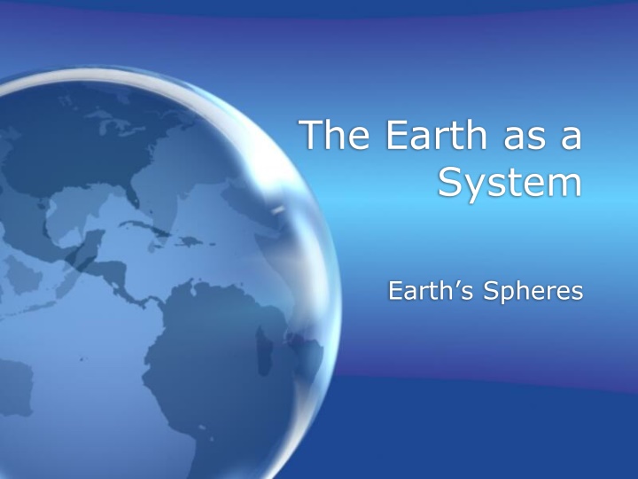 the earth as a system n.w