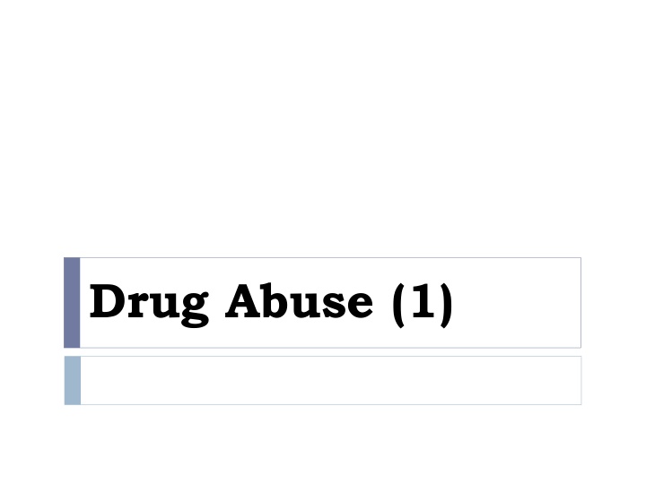 drug abuse 1 n.w