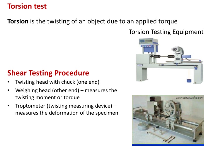 torsion test n.w