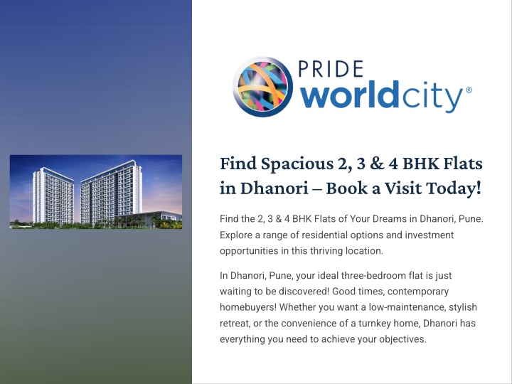 find spacious 2 3 4 bhk flats in dhanori 3 book n.w