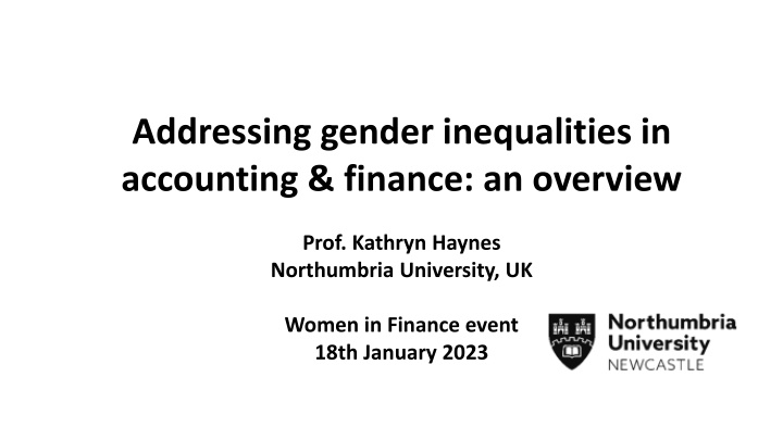 addressing gender inequalities in accounting n.w