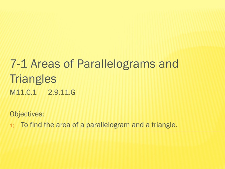 7 1 areas of parallelograms and triangles n.w