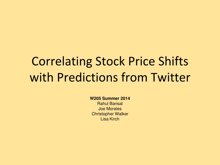 correlating stock price shifts with predictions n.w