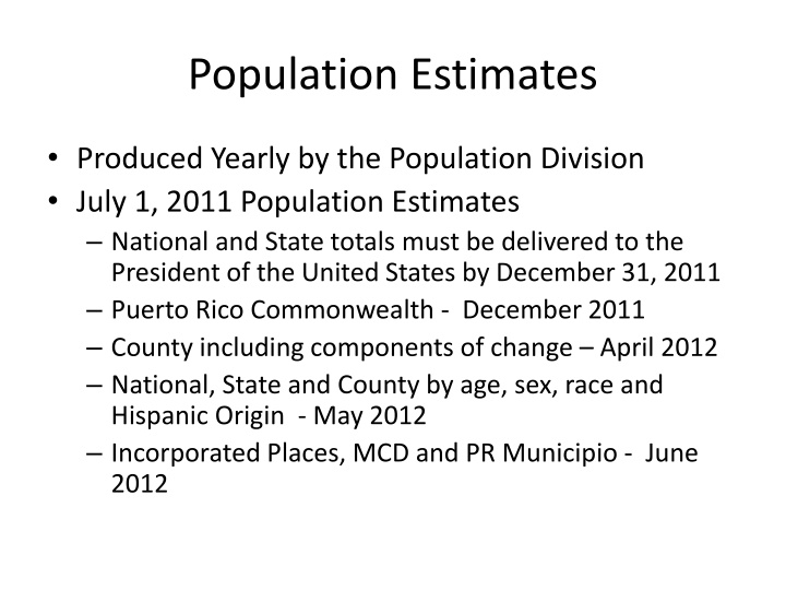population estimates n.w