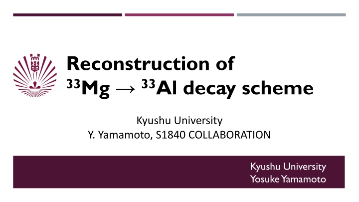 reconstruction of 33 mg 33 al decay scheme n.w