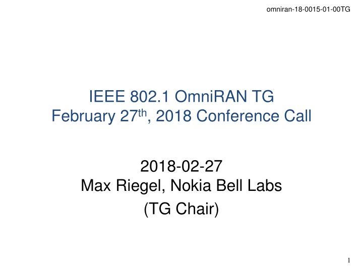 omniran 18 0015 01 00tg n.w