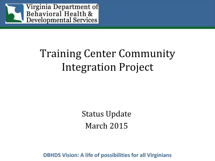 training center community integration project n.w