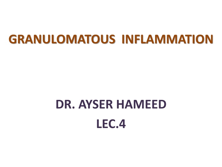 granulomatous inflammation n.w
