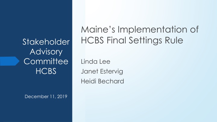 maine s implementation of hcbs final settings rule n.w
