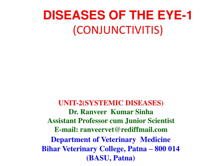 diseases of the eye 1 conjunctivitis n.w