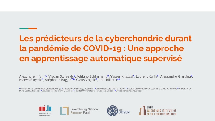 les pr dicteurs de la cyberchondrie durant n.w
