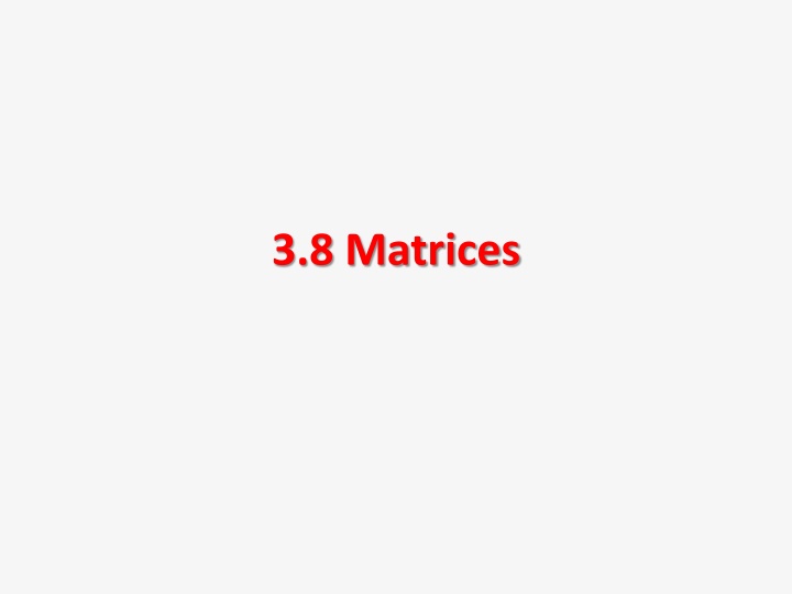 3 8 matrices n.w