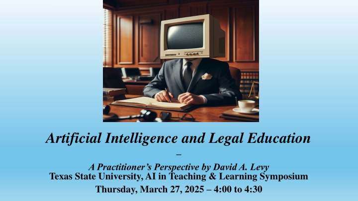 artificial intelligence and legal education n.w