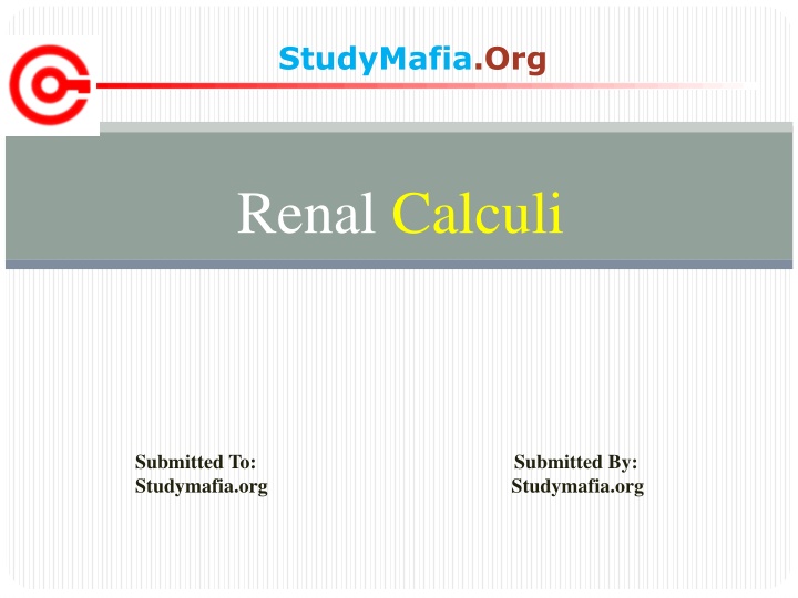 Renal Calculi: Causes, Symptoms, and Prevention
