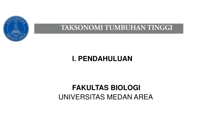 Introduction to Plant Taxonomy at Medan Area University