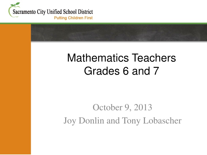 mathematics teachers grades 6 and 7 n.w