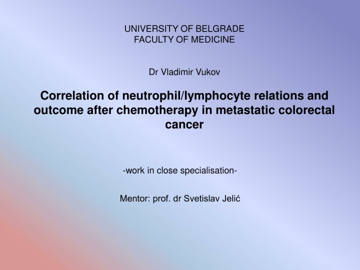 university of belgrade faculty of medicine n.w