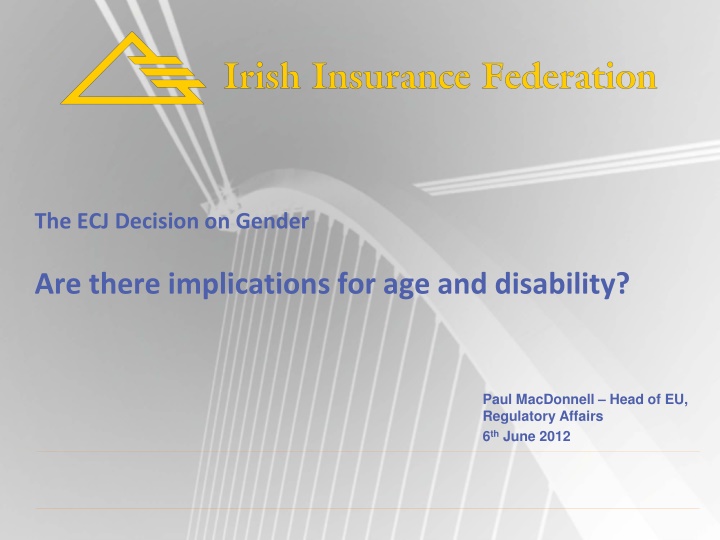 the ecj decision on gender n.w