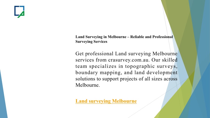 land surveying in melbourne reliable n.w