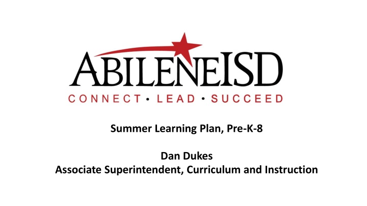 summer learning plan pre k 8 n.w