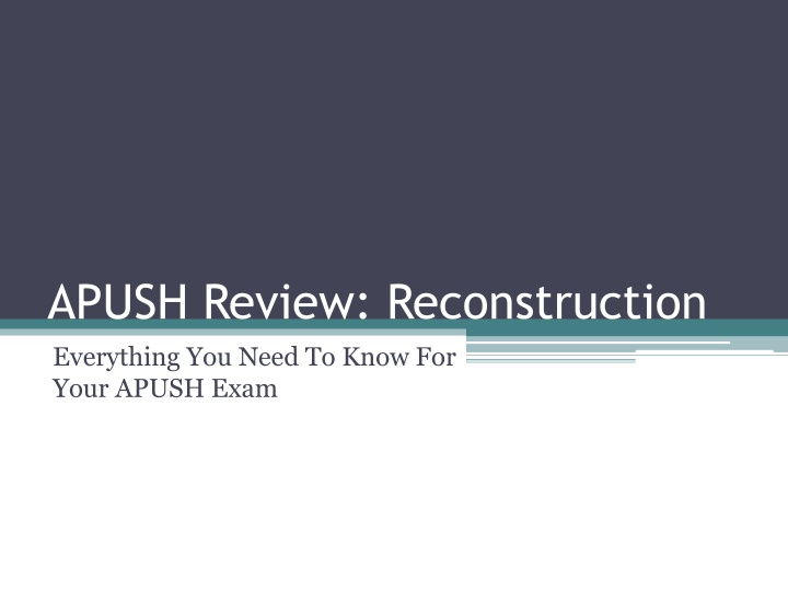 apush review reconstruction everything you need n.w