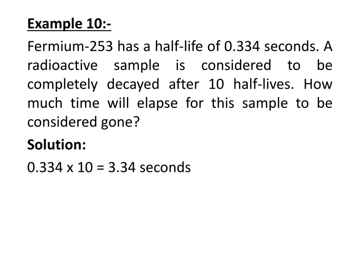 Nuclear Decay Examples and Solutions