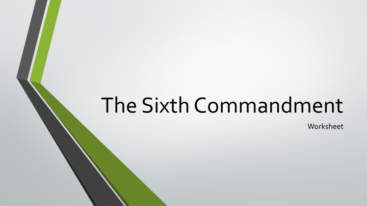 the sixth commandment n.w