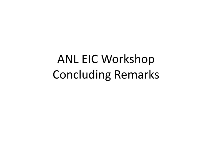 anl eic workshop concluding remarks n.w