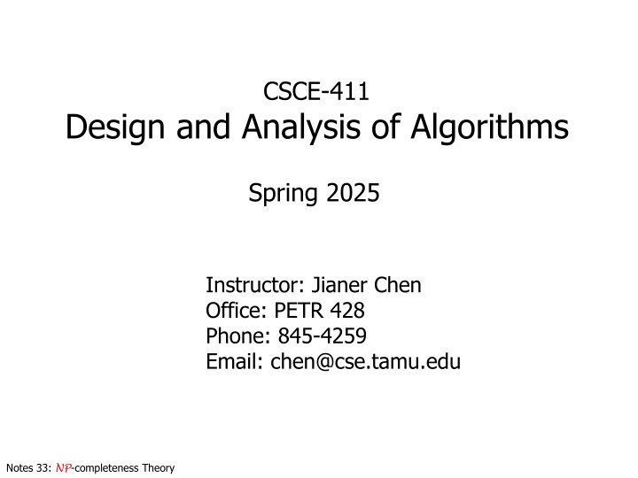 csce 411 n.w