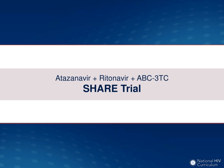 atazanavir ritonavir abc 3tc share trial n.w