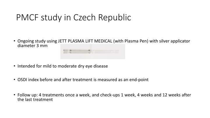 pmcf study in czech republic n.w