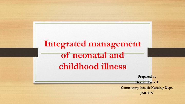 integrated management of neonatal and childhood n.w