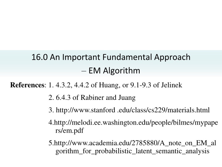16 0 an important fundamental approach n.w