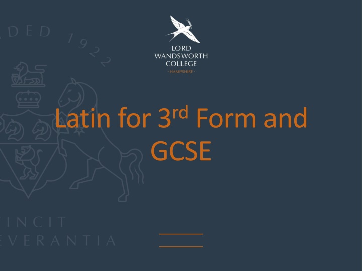 latin for 3 rd form and gcse n.w