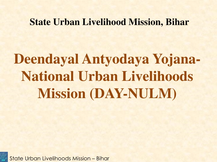 state urban livelihood mission bihar n.w