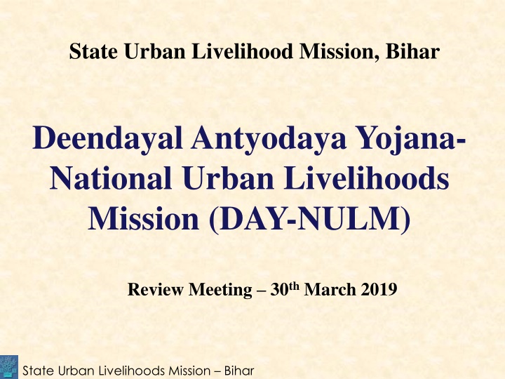 state urban livelihood mission bihar n.w