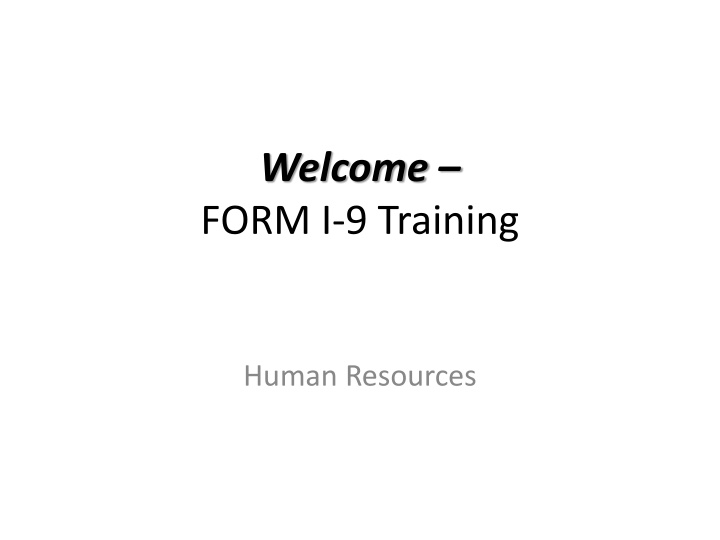 welcome form i 9 training n.w