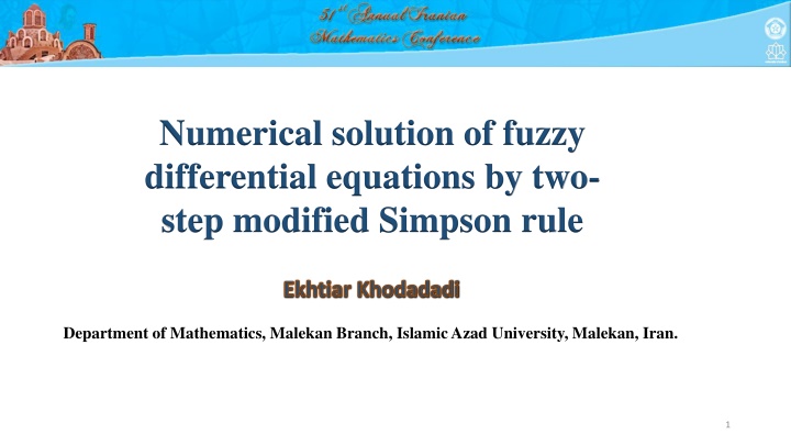 numerical solution of fuzzy differential n.w