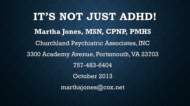 it s not just adhd n.w