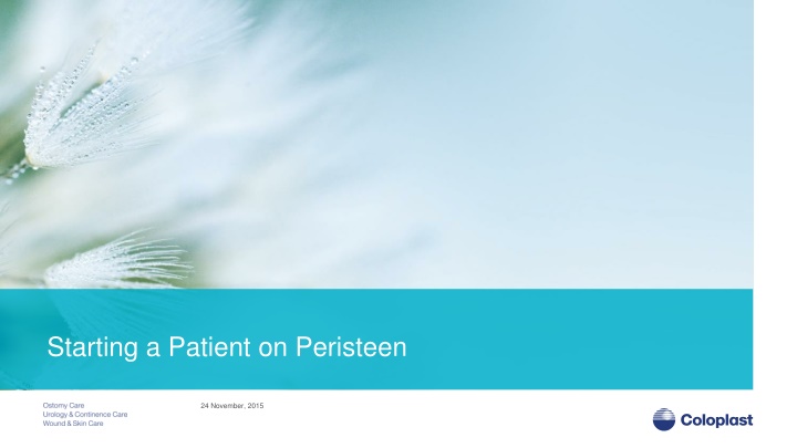 starting a patient on peristeen n.w