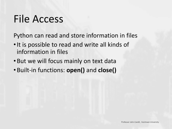 file access n.w
