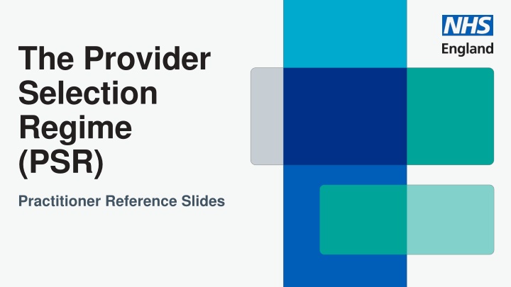 the provider selection regime psr n.w