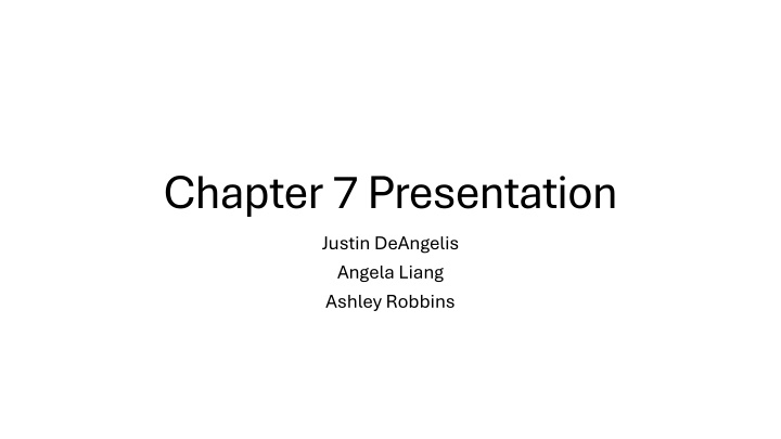 chapter 7 presentation justin deangelis angela n.w