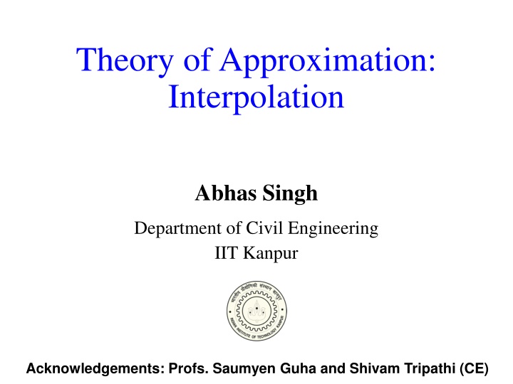 theory of approximation interpolation n.w