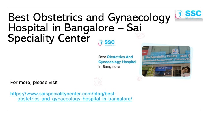 Best Obstetrics and Gynecology Hospital in Bangalore